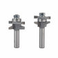 6004 2 Pc Straight Stile And Rail Door Router Bit Set 1-5/8" OD x 7/8" CL 1/2" SH alt 0