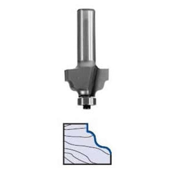 3172 Wavy Edge Router Bit 1/2" SH 1/8" R 1-1/4" D X 3/4" CL X 2-1/2" OL alt 0