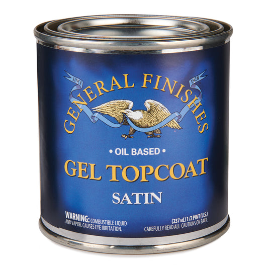 (H) GF Gel Topcoat Clear Satin 1/2 Pt alt 0