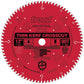 LU88R012 Thin Kerf Fine Finishing Blade 12" x 1" Bore x 80 Tooth ATB Thin Kerf alt 0