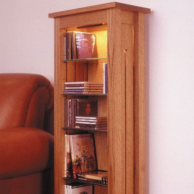 Woodworking Project Paper Plan to Build Arts & Crafts CD & DVD Storage Rack alt 0