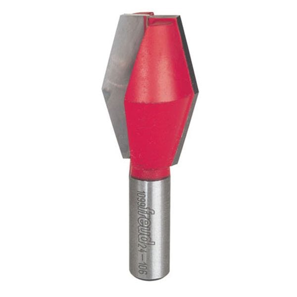 24-106 Butterfly Spline Router Bit 1/2" SH 14 Degrees 1-1/8" D 1-3/4" CL alt 0