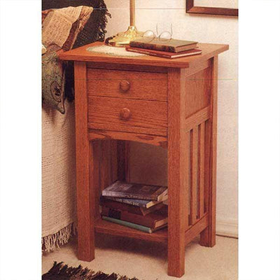 Downloadable Woodworking Project Plan to Build Arts and Crafts End Table/Nightstand alt 0