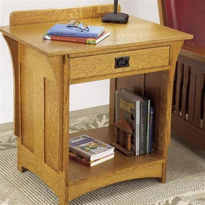 Woodworking Project Paper Plan to Build Arts and Crafts Nightstand alt 0