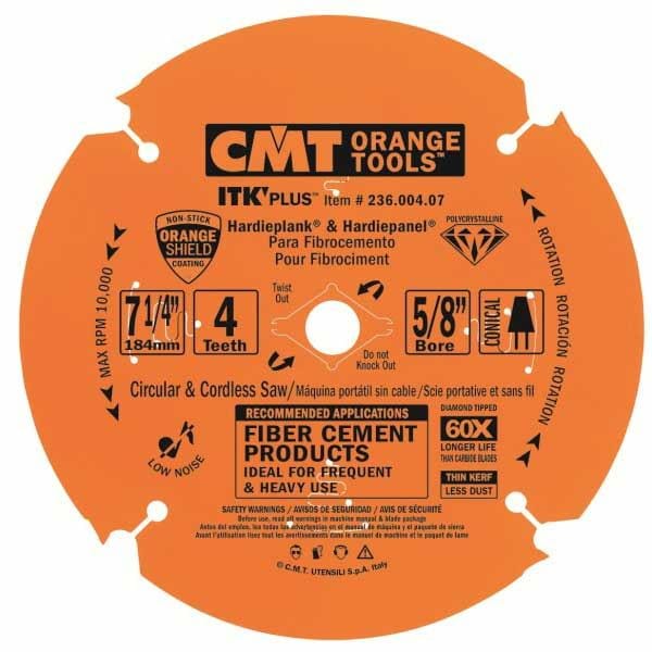 CMT 236.004.07 Miter Saw/Circular Saw Blade, 71/4" x 4T x 5/8" bore
