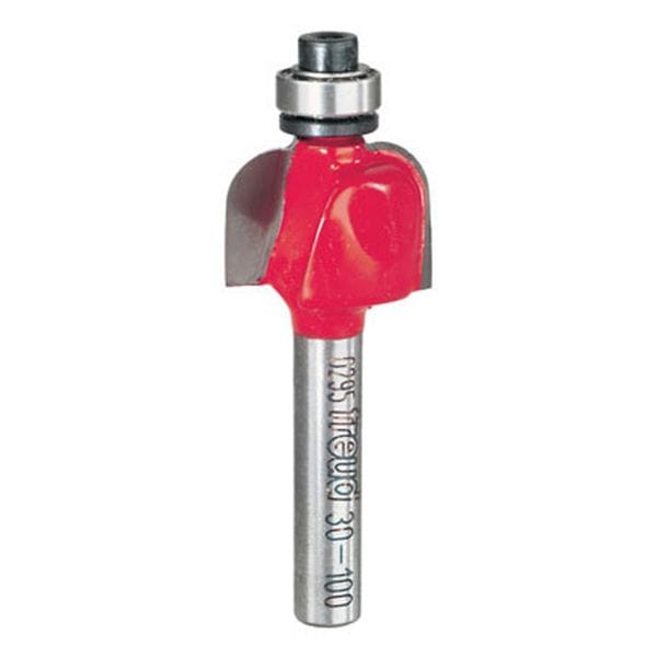 30-100 Cove Router Bit 1/4" SH 3/4" D 1/2" CL 3/16" R alt 0