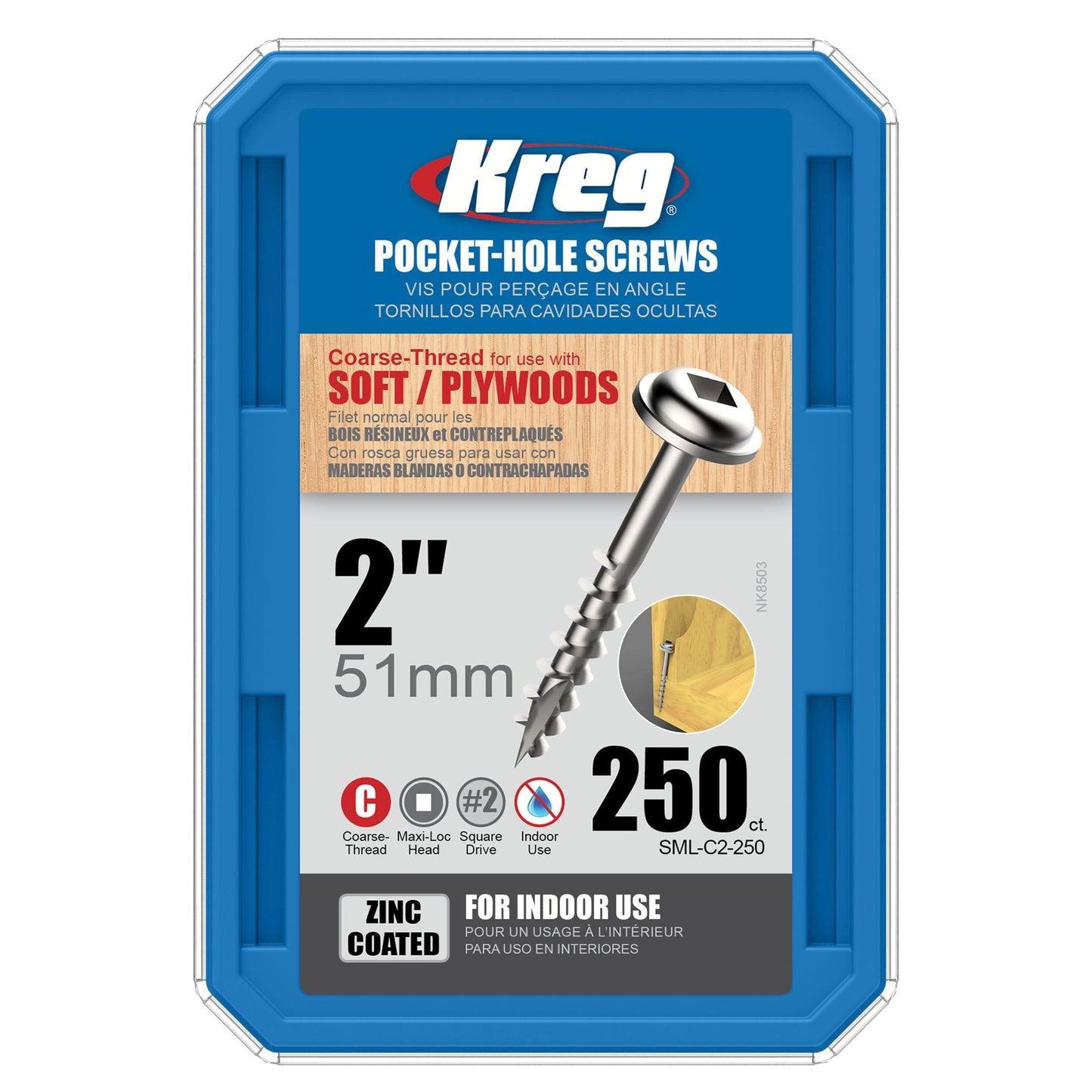 WH SCREW, #8X2" COARSE 250 CT alt 2