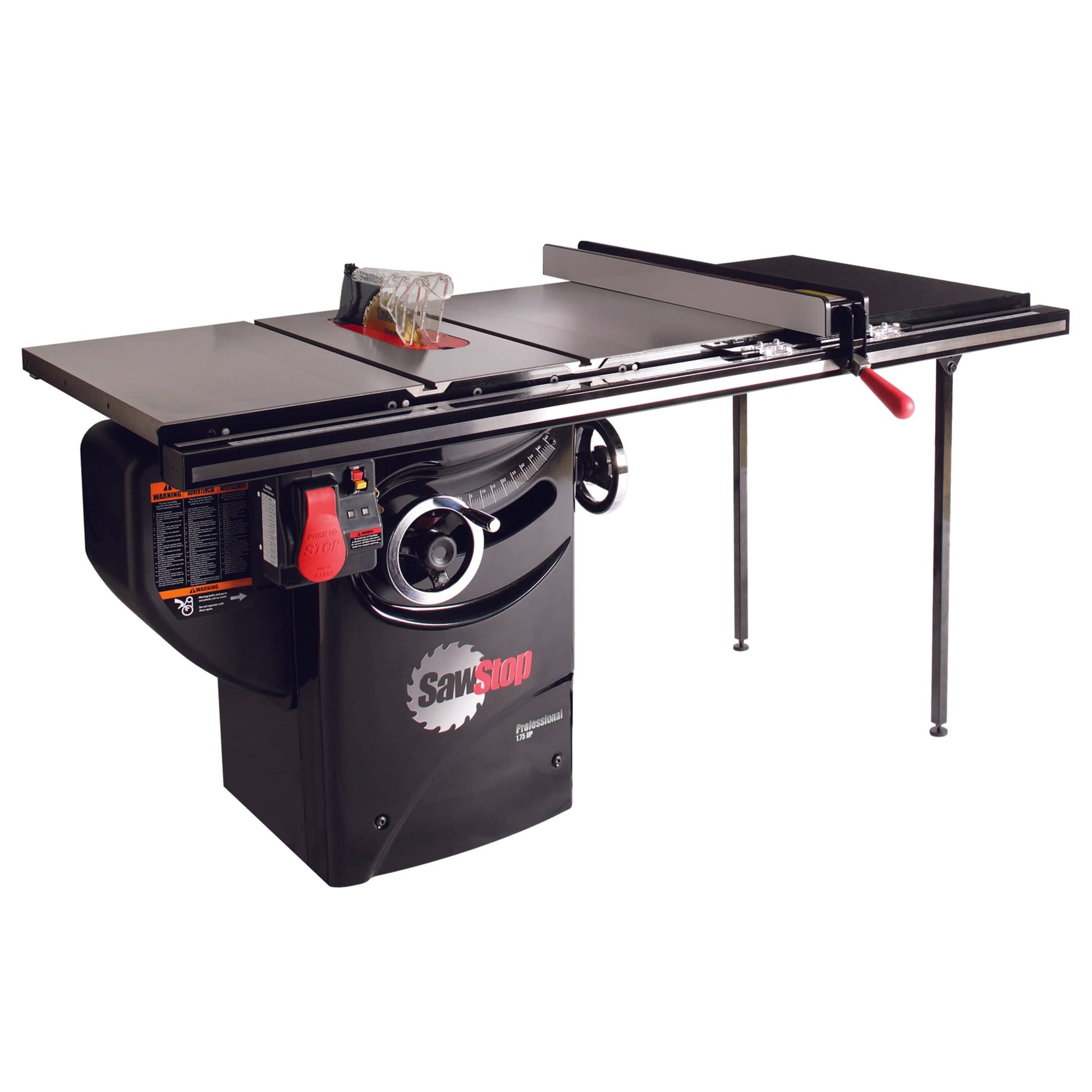 Sawstop 1.75 HP Professional Cabinet Saw 110V 1 Phase 36 Professional T Glide Fence System Woodcraft