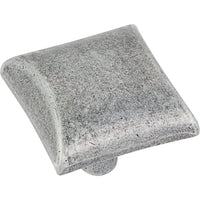Glendale Knob, 1-1/8" O.L.,  Distressed Antique Silver alt 0