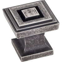  Delmar Knob 1" O.L., Distressed Pewter alt 0