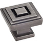 Delmar Large Knob, 1-1/4" O.L., Brushed Pewter alt 0