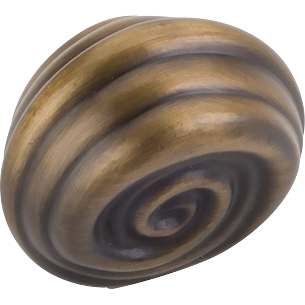 Lille Small Knob, 1-1/4" O.L.,  Antique Brushed Satin Brass alt 0