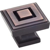 Delmar Large Knob, 1-1/4" O.L., Brushed Oil Rubbed Bronze alt 0