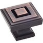 Delmar Large Knob, 1-1/4" O.L., Brushed Oil Rubbed Bronze alt 0