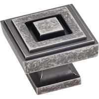 Delmar Large Knob, 1-1/4" O.L., Distressed Pewter alt 0