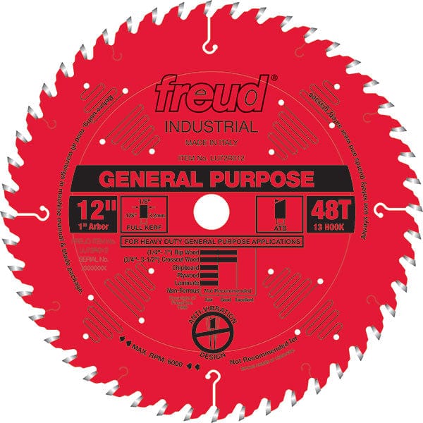 LU72R012 General Purpose Saw Blade 12" x 1" bore x 48 Tooth Hi-ATB alt 0