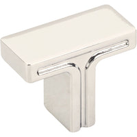 Anwick Rectangle Knob, 1-3/8" O.L., Polished Nickel alt 0