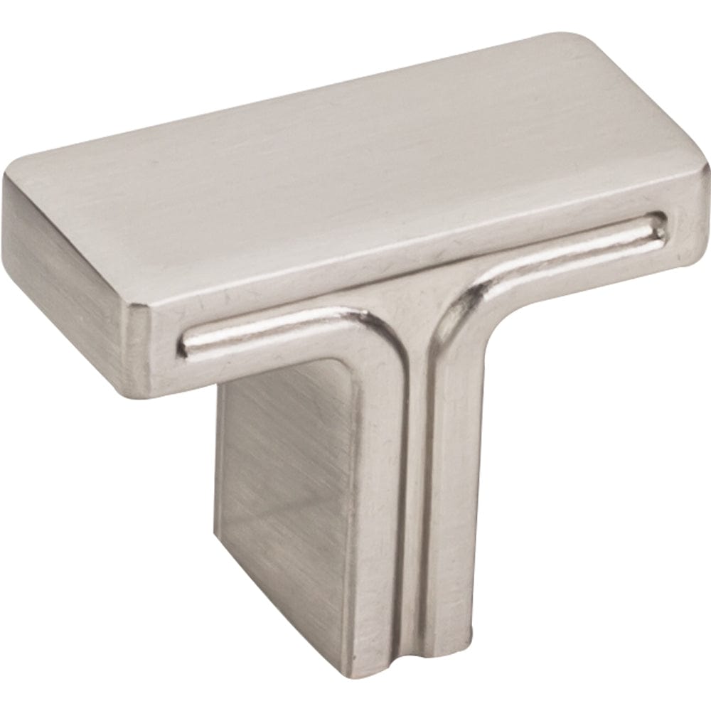 Anwick Rectangle Knob, 1-3/8" O.L., Satin Nickel alt 0