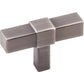 Zane "T" Knob, 2" O.L., Brushed Pewter alt 0