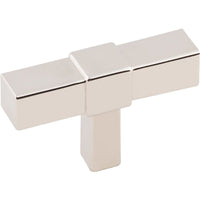 Zane "T" Knob, 2" O.L., Polished Nickel alt 0