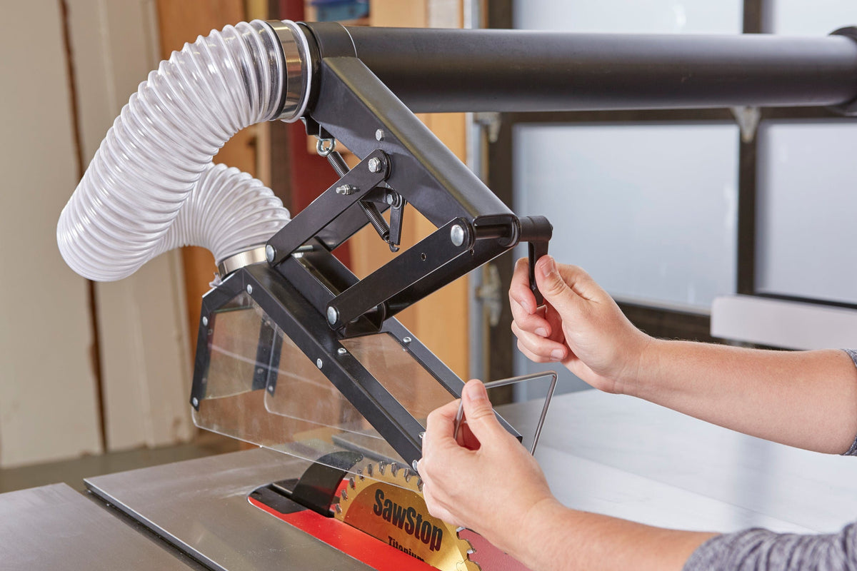 Machine Dust Guard Sawstop Floating Overarm Dust Collection Guard | Woodcraft
