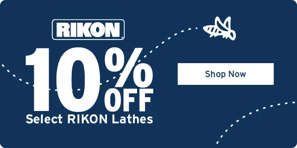 10% off select RIKON lathes