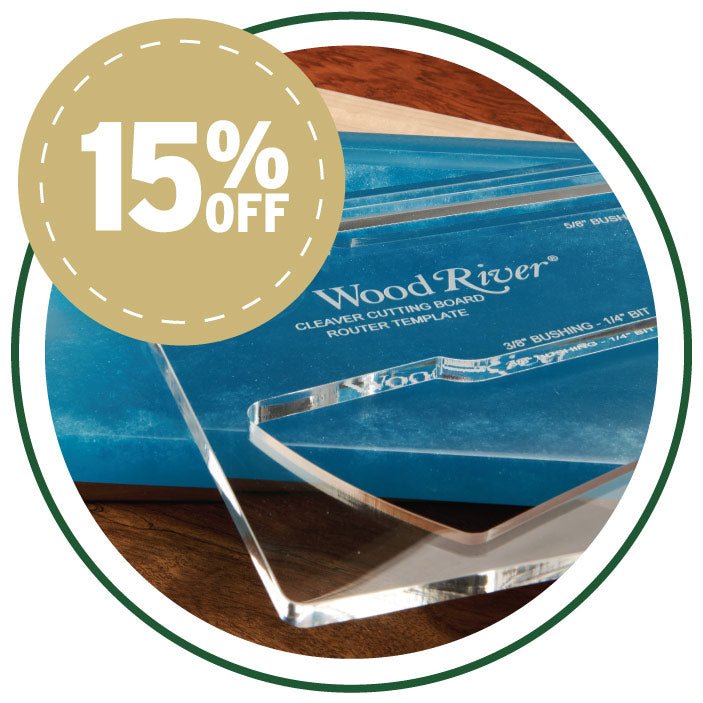 15% off router bits and accessories