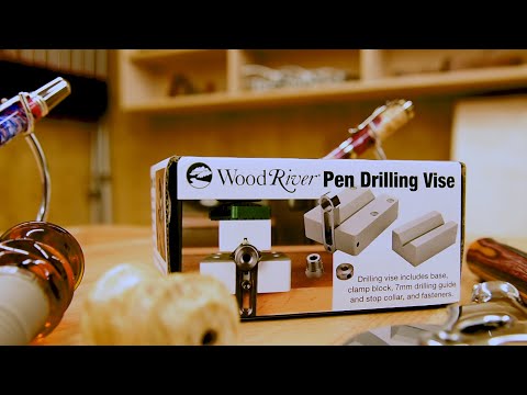 WoodRiver Pen Blank Centering Drilling Vise – Aluminum Vise For Perfectly Centered Pen Holes, Reduces Waste – Pen Making Tool